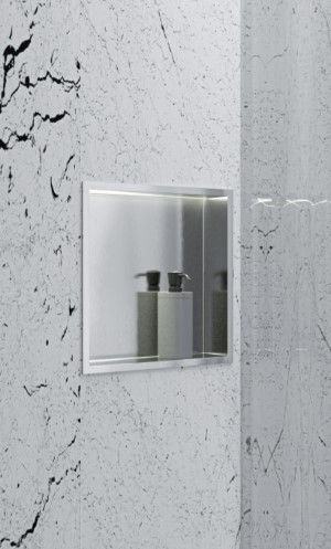 Полиця-ніша для ванної кімнати Mixxus Premium NICHE-0102 із нержавіючої сталі SUS304 (MI6679) | Зображення 1