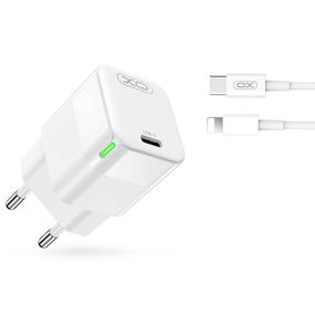 Мережевий зарядний пристрій XO CE06 PD 30W GaN Type-C to Lightning