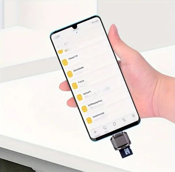 Компактний, високошвидкісний кардрідер Type-C → MicroSD/TF. Чорний | Зображення 1