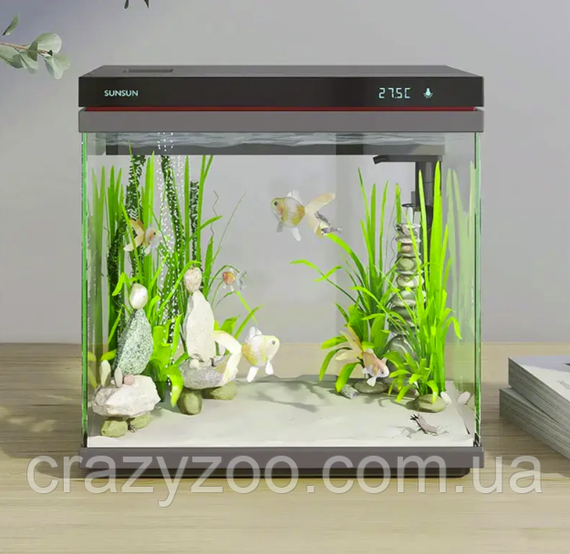 Акваріум SunSun ZHE-300 сірий 12 л 30x20x33 см | Зображення 1
