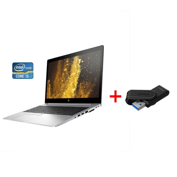Ультрабук Б-клас HP EliteBook 850 G5 / 15.6" (1920x1080) IPS / Intel Core i5-8350U (4 (8) ядра по 1.7 - 3.6 GHz) / 8 GB DDR4 / 256 GB SSD / Intel UHD Graphics 620 / WebCam / Win 11 Pro б/в + Подарунок Флеш-накопичувач Kingston DataTraveler Exodia S 64GB