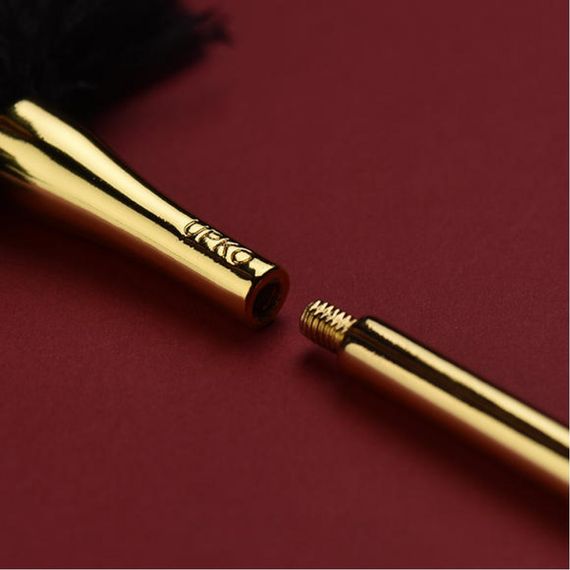 Перо на позолоченій ручці Premium Feather Tickler UPKO | Зображення 2