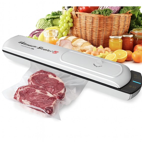 Вакуумный упаковщик Vacuum Sealer S для продуктов 90Вт, 28 см, белый | Зображення 1