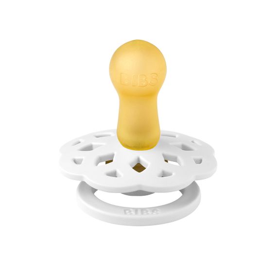 Соска пустушка BIBS Boheme кругла Біла/white 6-18 місс