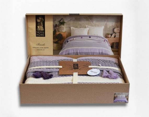 Хлопковое покрывало Moss Basile 220 x 240 см. Lila | Зображення 3