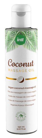 Распродажа!!! Массажное масло Intt Coconut Vegan 150 мл (срок 01.2026) sexstyle