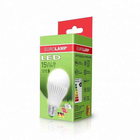 EUROLAMP LED Лампа EKO A65 15W(1300Lm) E27 3000K | Зображення 1