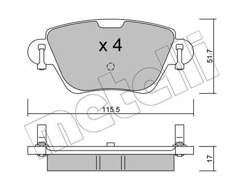 Колодки тормозные задние Renault Kangoo 01- Nissan Kubistar 03-09 22-0319-0 | Зображення 1