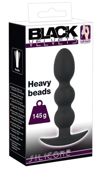 Анальна пробка - Black Velvets Heavy Beads, 145 г | Зображення 4