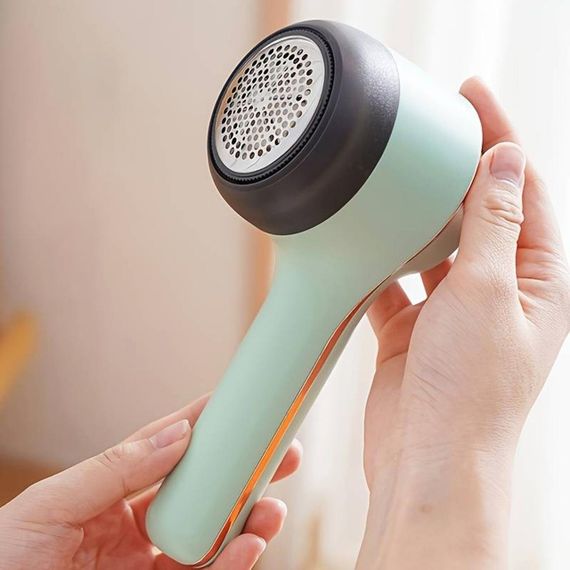 Машинка для видалення катишків з одягу, з USB, HAIR BALL, Зелена / Акумуляторна машинка від ковтунців з LED дисплеєм | Зображення 4