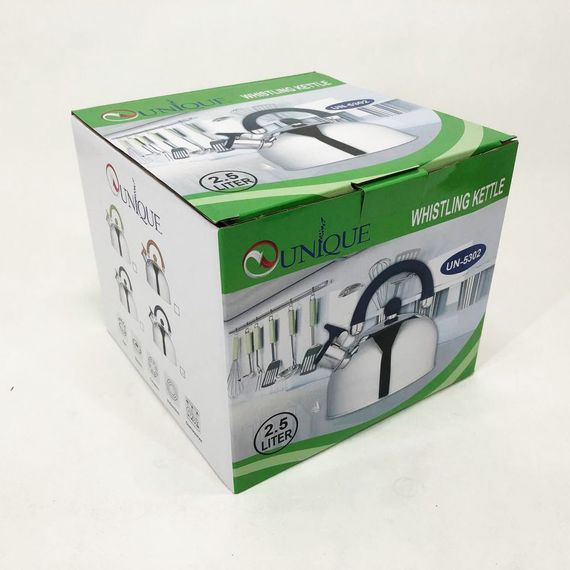 Чайник Unique зі свистком UN-5302 2,5л. AR-431 Колір: фіолетовий | Зображення 1