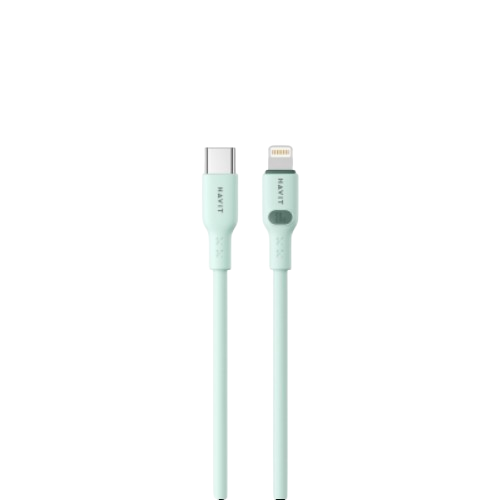 Кабель USB PD Lightning/Type-C Havit HV-CB6281 3,0A 30W 1м зелений