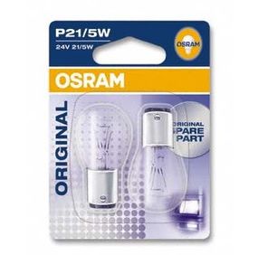Показні лампа розжарювання OSRAM 7537-02B P21/5W 24 V BAY15d 10X2 Blister