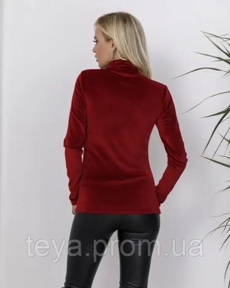 Светр колір бордовий розмір 3XL FI_003250 | Зображення 2