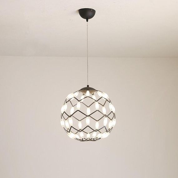 Люстра світлодіодна підвісна LED світильник для квартири на стелю лед 26278 Чорний 65-250х50х50 см. | Зображення 1