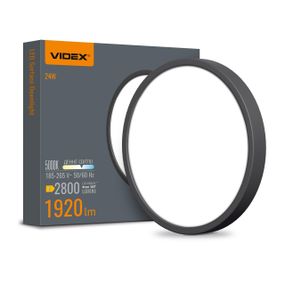 Світлодіодний світильник круглий накладний VIDEX 24W 5000K Black