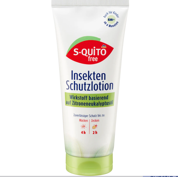 Лосьон от насекомых из масла лимонного эвкалипта S-QUiTO free Insektenschutzlotion mit Zitroneneukalyptusöl