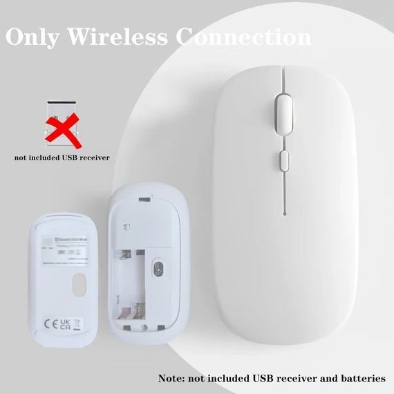 Геймерська бездротова миша Ludum тиха Wi-Fi чорна | Зображення 2