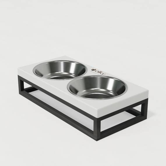 Миски на подставке для маленьких собак и котов Hollky Base XS (2 × 0,25 л) BXS-28145-GRWH | Зображення 7