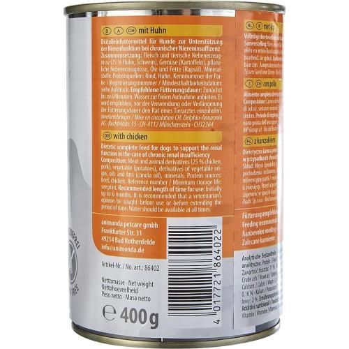 Корм вологий ветеринарний для собак Integra Protect Renal with Chicken моногарка, під час хвороб нирок, 400 г | Зображення 1