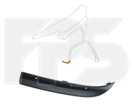 Правий передній бризговик JEEP CHEROKEE 13-18, 68156562AB