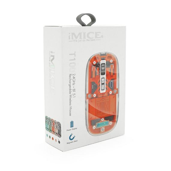 Миша бездротова iMICE T-100, 5 кнопок, 800/1200/1600 DPI, 2.4Ghz, Bluetooth, 10м, Windows XP/Vista/Win7/8/10 Mac OS X, | Зображення 2