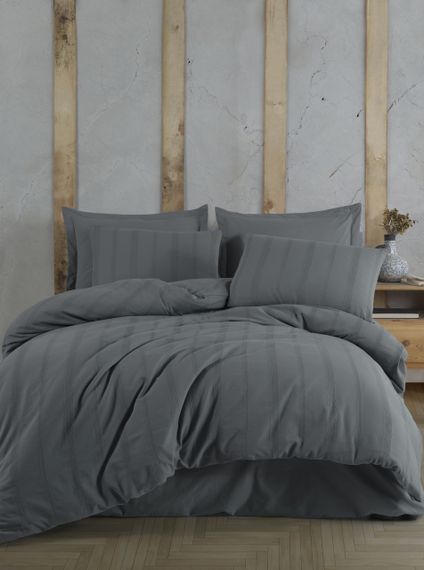 Постільна білизна Saheser Muslin 200 х 220 см Aura Antrasit