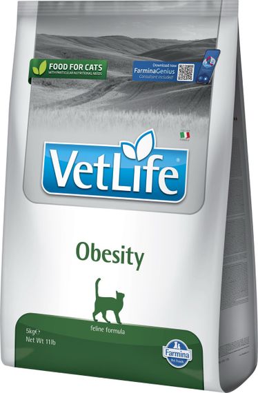Cухий корм для котів з ожирінням Farmina Vet Life Obesity, 5 кг