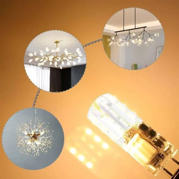 Світлодіодні лампи G4 3000K, 24 LED, тепле біле світло, 12 В, силіконове покриття, не димовані | Зображення 4