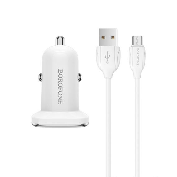 Набір BOROFONE BZ12A АЗУ 1xUSB+ кабель Micro, 1м, White
