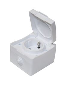 Розетка зовнішня установка 1-а з/к біла IP54 SURFACE Ny95001224