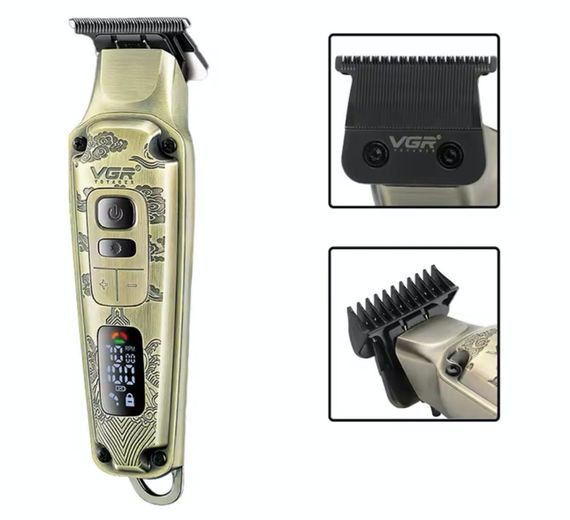 Комплект VGR 3 в 1 V-640 S3 BLACK - машинка для стрижки, триммер і електробритва шейвер (46251-V-640 S3 BLACK,_2566) | Зображення 6