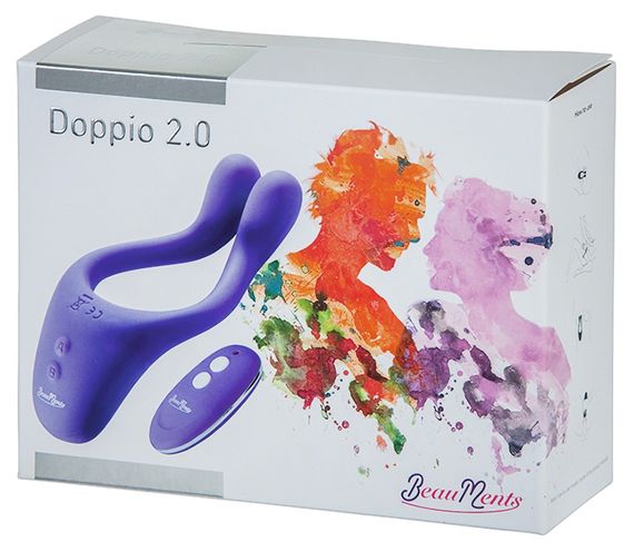 Вібратор для пари Doppio 2.0 (фіолет.) Sex Aura