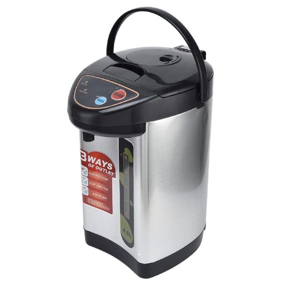 Электрический термопот с ручной помпой на 4,8 л, 750 Вт, Thermo Pot 7904, Серый / Термос-термопот с подогревом | Зображення 2