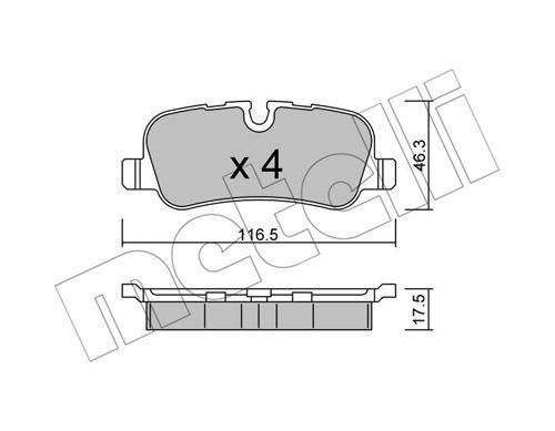 Колодки тормозные задние Land Rover Discovery III IV 04-18 Range Rover 02-13 22-0694-0 | Зображення 6