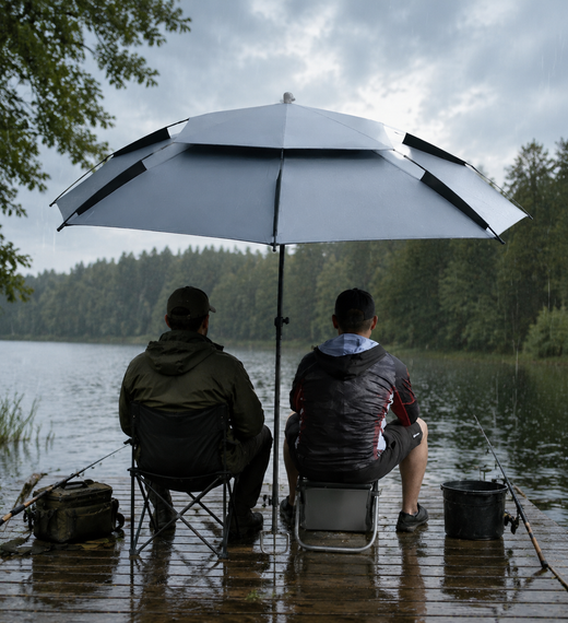 Зонтик пляжный садовый рыболовный 2.4M / Зонтик-антивитер с наклоном Outdoor Umbrella / Усиленный зонтик | Зображення 2