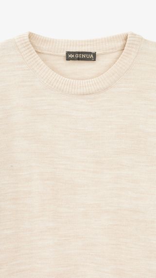 Джемпер однотонний чоловічий GENUA G01205-0002 M Бежевий shop (2000999471490) | Зображення 1