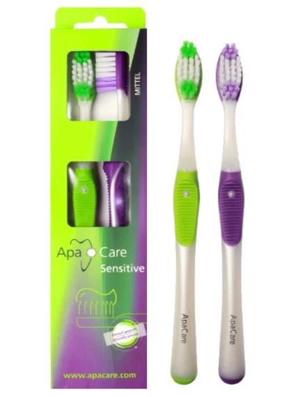 Зубна щітка ApaCare, середньої жорсткості з щетиною 3D Micro Clean (2шт.)