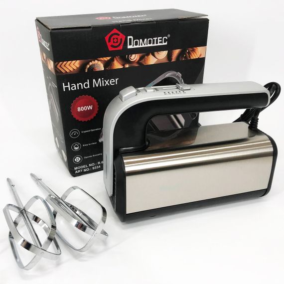 Ручной миксер для яиц и теста Domotec R.6664, Двухвенчиковый миксер ручной ординарный UI-91 | Зображення 2
