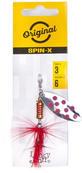 Блешня оберталка з борідкою Lucky John SPIN X LONG 03 вагою 6 г (колір SR) (LJSL03-SR)