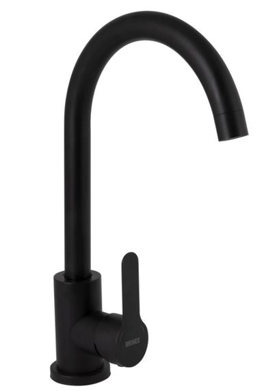 Змішувач для кухні Brinex Pure 015F U-образний Black Matt BRIPUR015FBLM