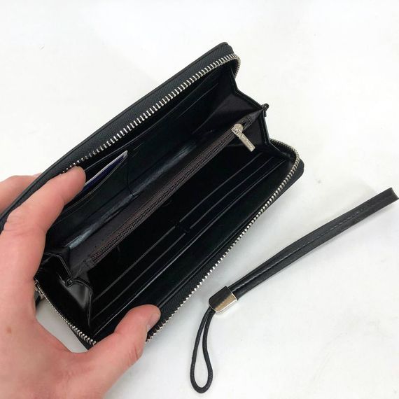 Гаманець шкіряний чоловічий Baellerry leather black, гаманець чоловічий для карток. Колір: чорний | Зображення 8