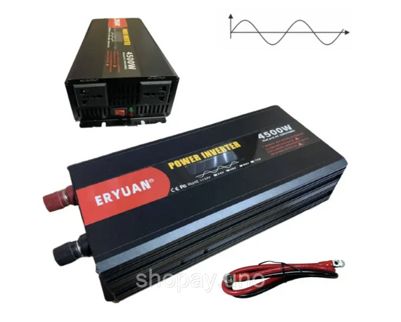 Преобразователь напряжения AGM 12V → 220V 4500W чистая синусоида с LCD-дисплеем | Зображення 3