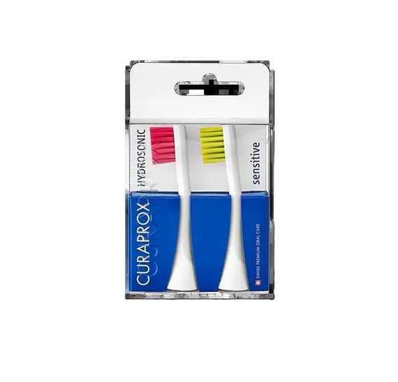 Насадки для звукової щітки Curaprox "Hydrosonic sensitive" magenta\green (2шт)
