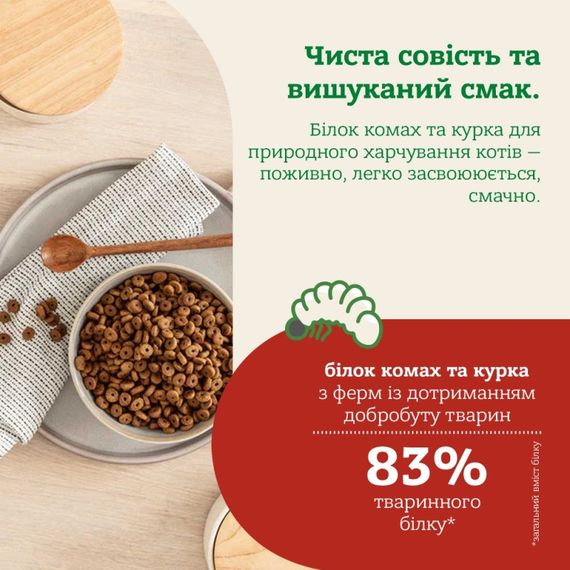 Сухий корм для котів з білком комах Mera Cats Nature Adult Insekt, 2 кг | Зображення 2