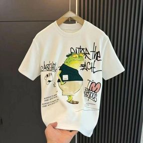 Футболка чоловіча з принтом повсякденна XL Білий