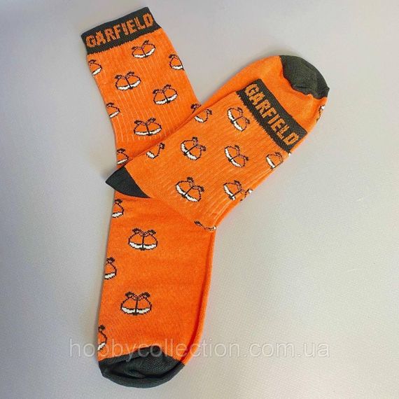 Шкарпетки чоловічі високі 1 пара "Garfield" оранжеві 40-45 р бавовняні | Зображення 2