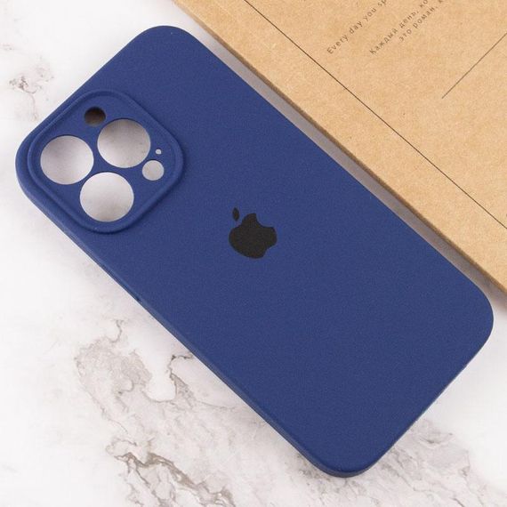 Чехол Silicone Case Full Camera Protective (AA) для Apple iPhone 15 Pro Max (6.7") Синий / Deep navy | Зображення 3