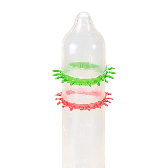 Насадка на член Recare Spike Condom Green (презерватив з рядами шипів) | Зображення 1