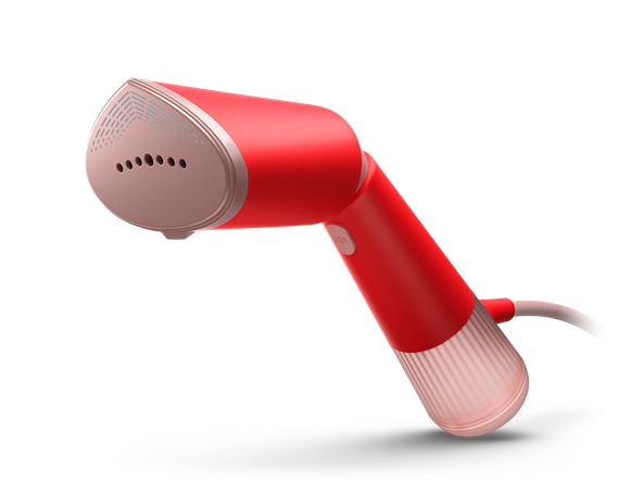 Відпарювач Philips компактний Series 5000, 1400Вт, 120мл, паровий удар -24гр, складана ручка, чохол-рукавичка, пластик, червоний (STH5020/40)